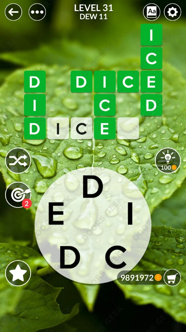 Wordscapes Level 31 Answers ~ Doors Geek