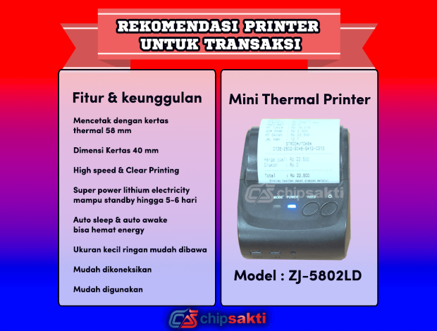 Printer Thermal Bluetooth Terbaik Untuk Cetak Struk Pulsa dan PPOB
