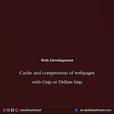Cache and compression of webpages with Gzip or Deflate http