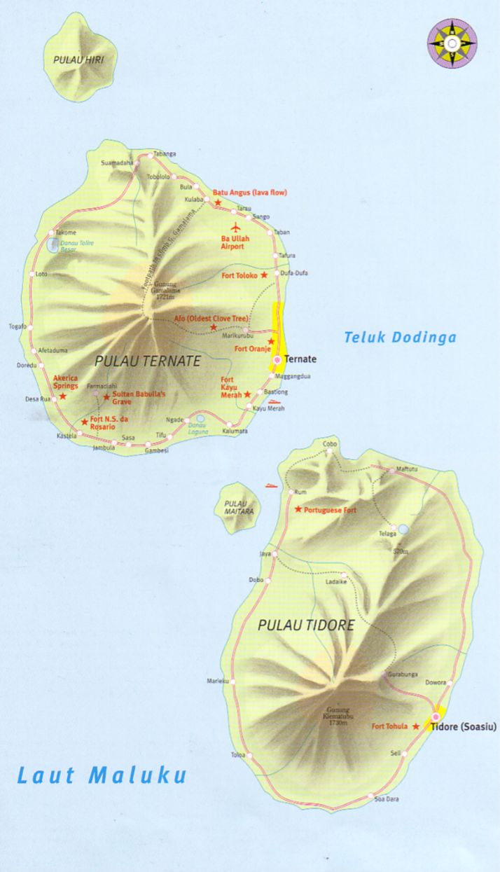 TAKJUB INDONESIA: PETA PULAU TERNATE DAN TIDORE