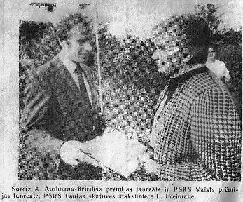 A. Amtmaņa-Briedīša jubileja 1989. gada 5. augustā - 2