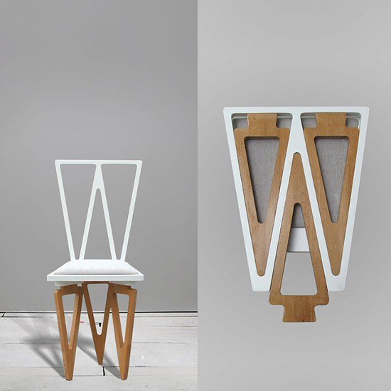 kursi lipat kreatif dari plywood