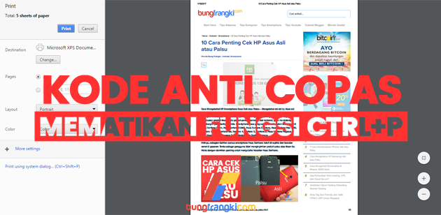 Kode Anti Copas, Cara Agar Blog Tidak Dapat di CTRL+P Kode Anti Copas, Cara Agar Blog Tidak Dapat di CTRL+P