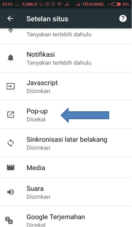 cara blokir iklan popup browser Chrome di hp android cara blokir iklan popup browser Chrome di hp android