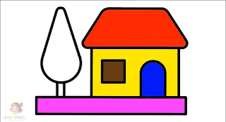 Menggambar dan mewarnai rumah sederhana untuk anak TK. Tutorial menggambar dan mewarnai rumah sederhana untuk anak TK.