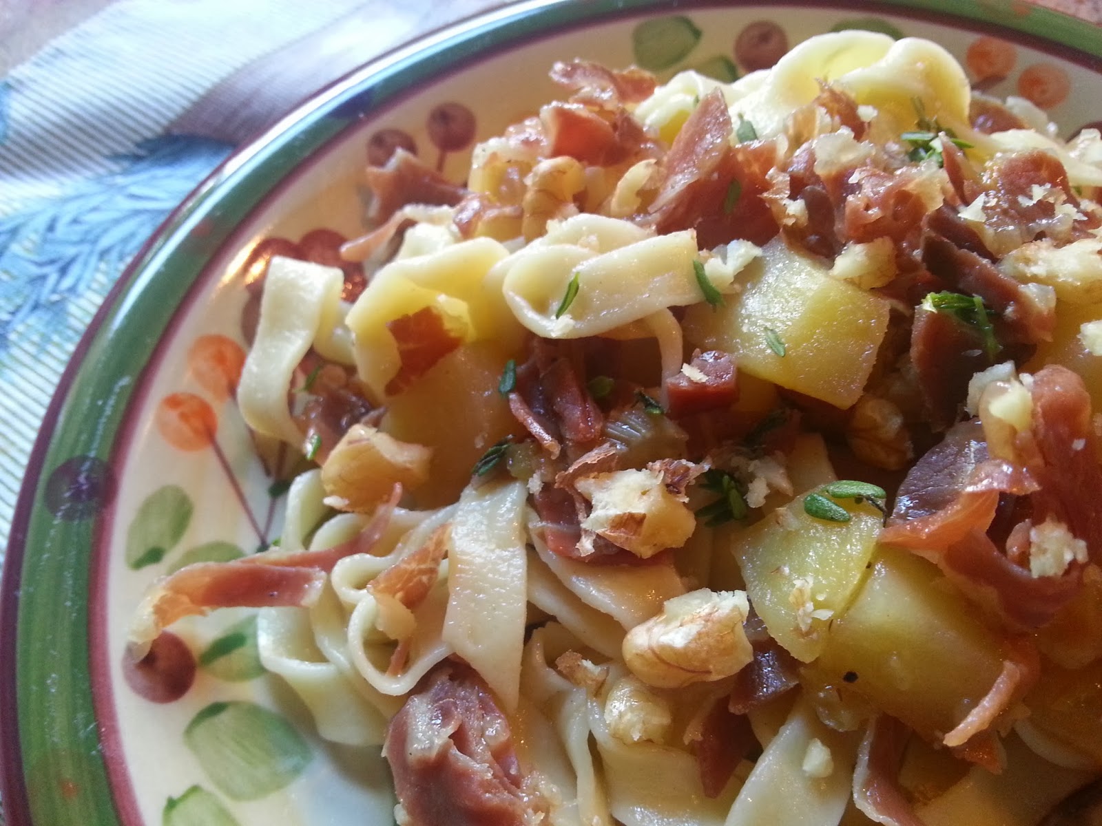 tagliatelle prosciutto e patate - il piacere della sfoglia