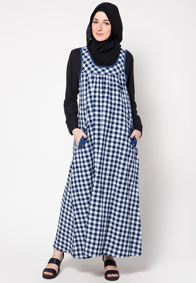 Model baju gamis terbaru batik pesta bahan brokat sifon