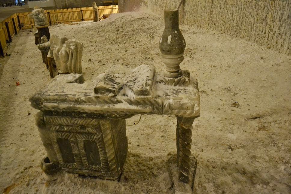 Furniture made ​​of salt