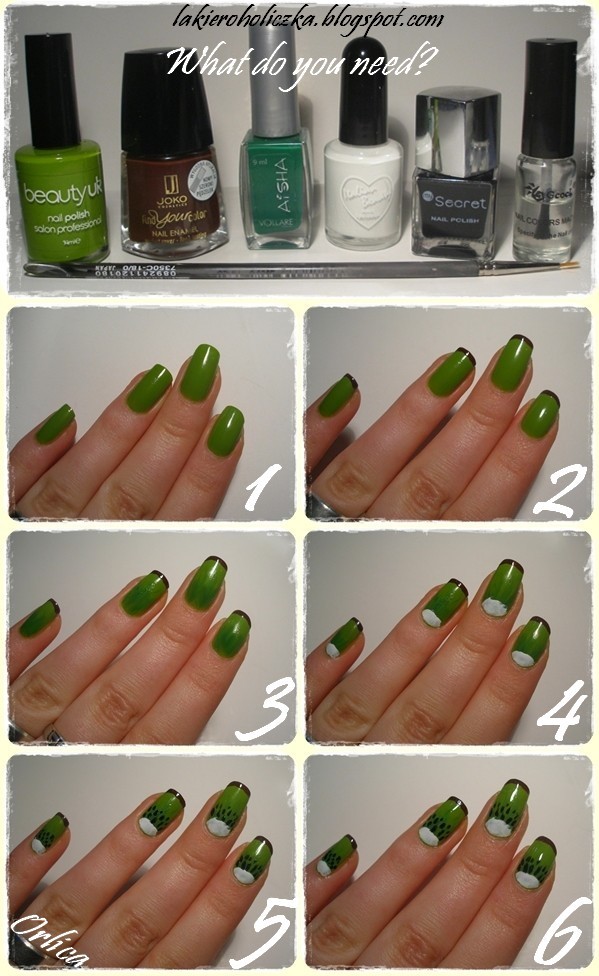 Confessions of a Polishaholic TUTORIAL Kiwi Nails!