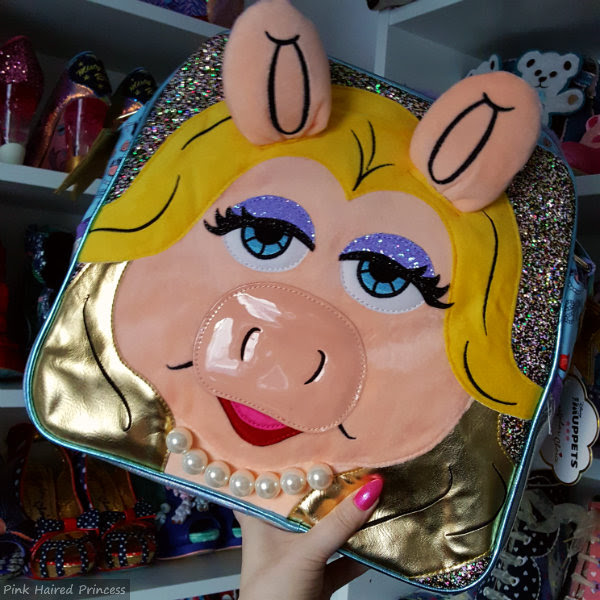 Irregular Choice Muppets Hiii Yaaa Bag Irregular Choice Muppets Miss Piggy bag in metallic and glitter with pearls