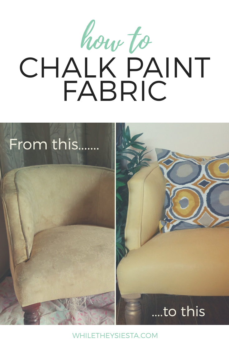 How to Chalk Paint Fabric.
