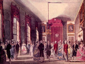 A drawing room at St James's Palace from The Microcosm of London by R Ackermann and W Combe (1808-10) A drawing room at St James's Palace from The Microcosm of London by R Ackermann and W Combe (1808-10)