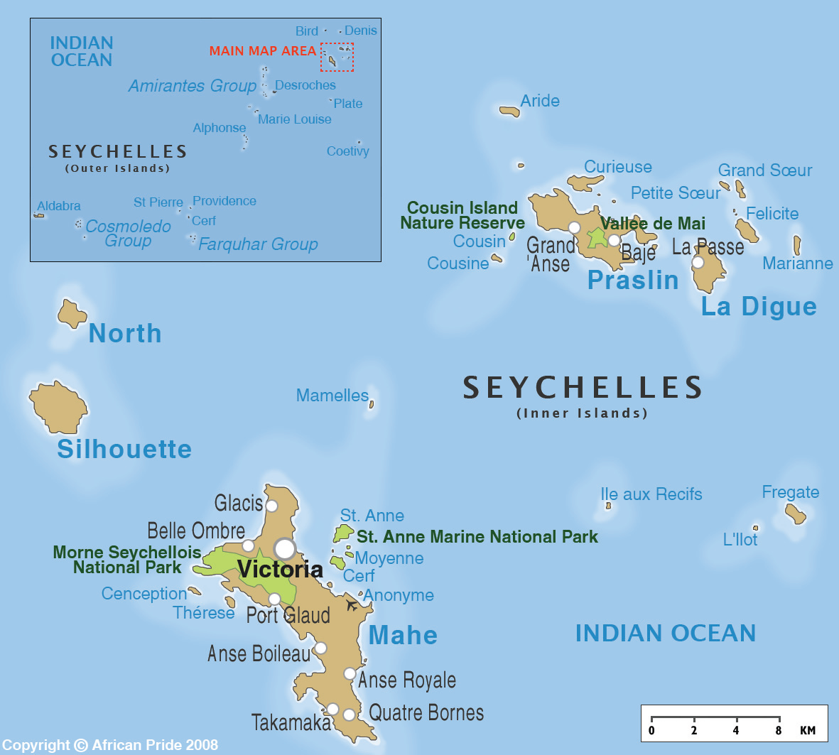Seychelles Mapas Geográficos das Ilhas Seychelles Enciclopédia Global™