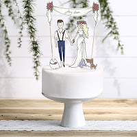cake topper my love love & confetti