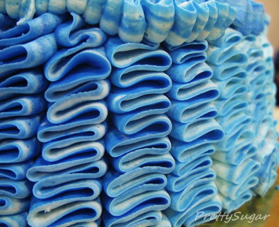 Sugar Vanilla Bakery Blue Buttercream Ruffles