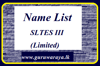 Name List - SLTES III - Limited