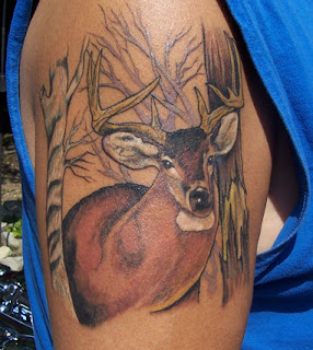 Deer Head Tattoos Deer Head Tattoo Design On Upper Arm Deer Head