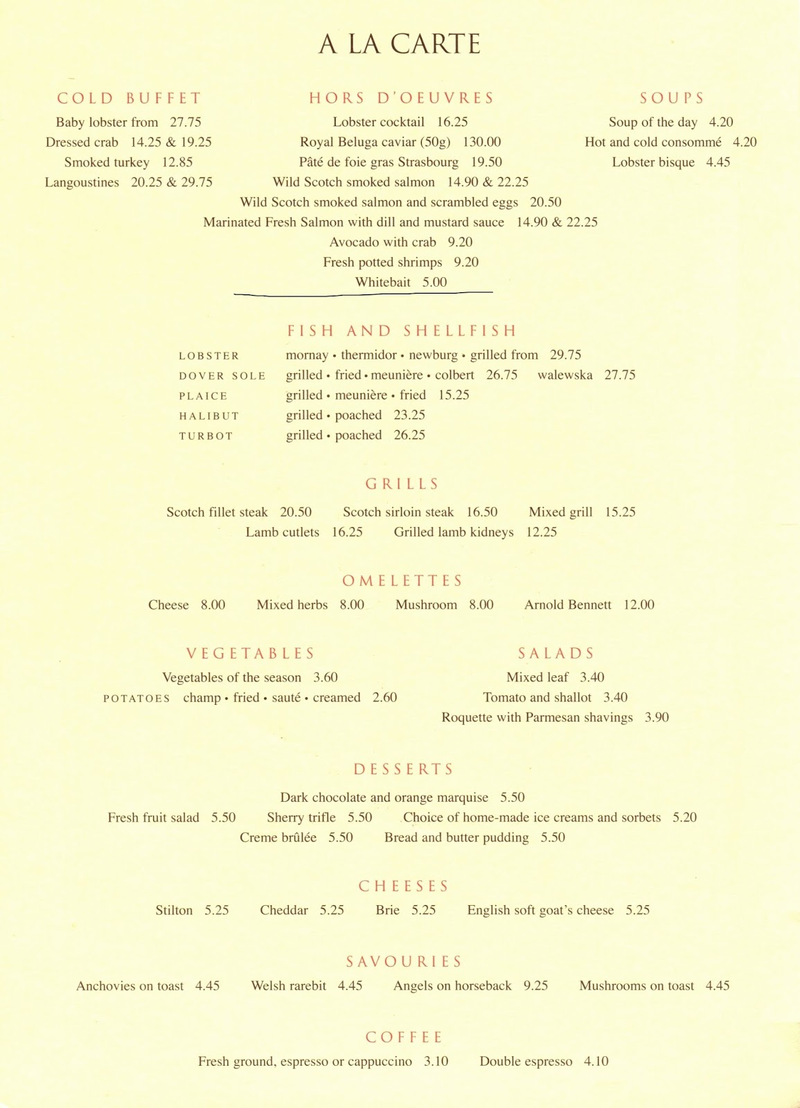 The American Menu Wiltons