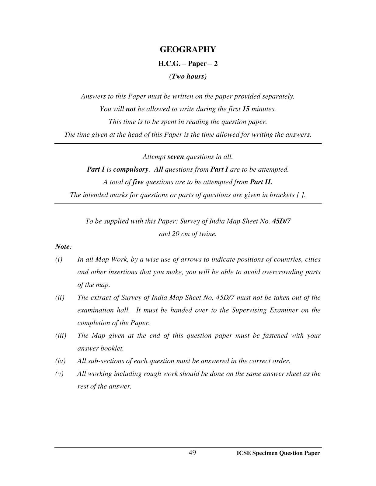ICSE Class 10 Geography - TopperLearningcom
