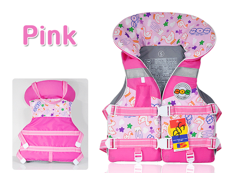 John Black Style's Korean Life Premium SOS Life Guard Vest for Children Water Safety Vest