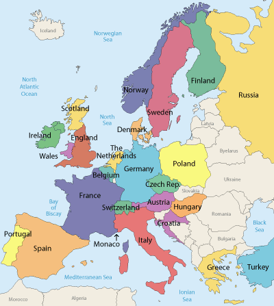 Yunanistan'ın Avrupa Haritasındaki Yeri