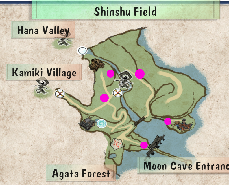 Okami Shinshu Fields Mika Monster List Locations Adnaplays