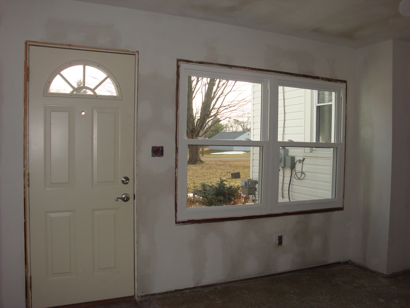 Ashley's Nest Family Room Windows and Drywall