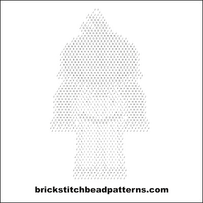 Click for a larger image of the Boy Pumpkin Scarecrow Halloween bead pattern word chart.