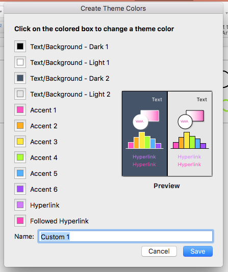 excel themes