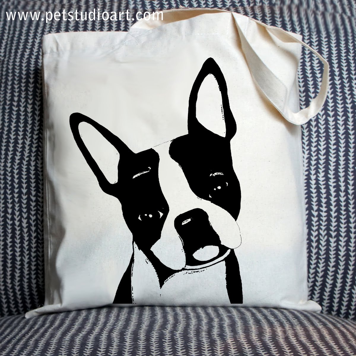 Duke the Boston Terrier Tote Bag  $15