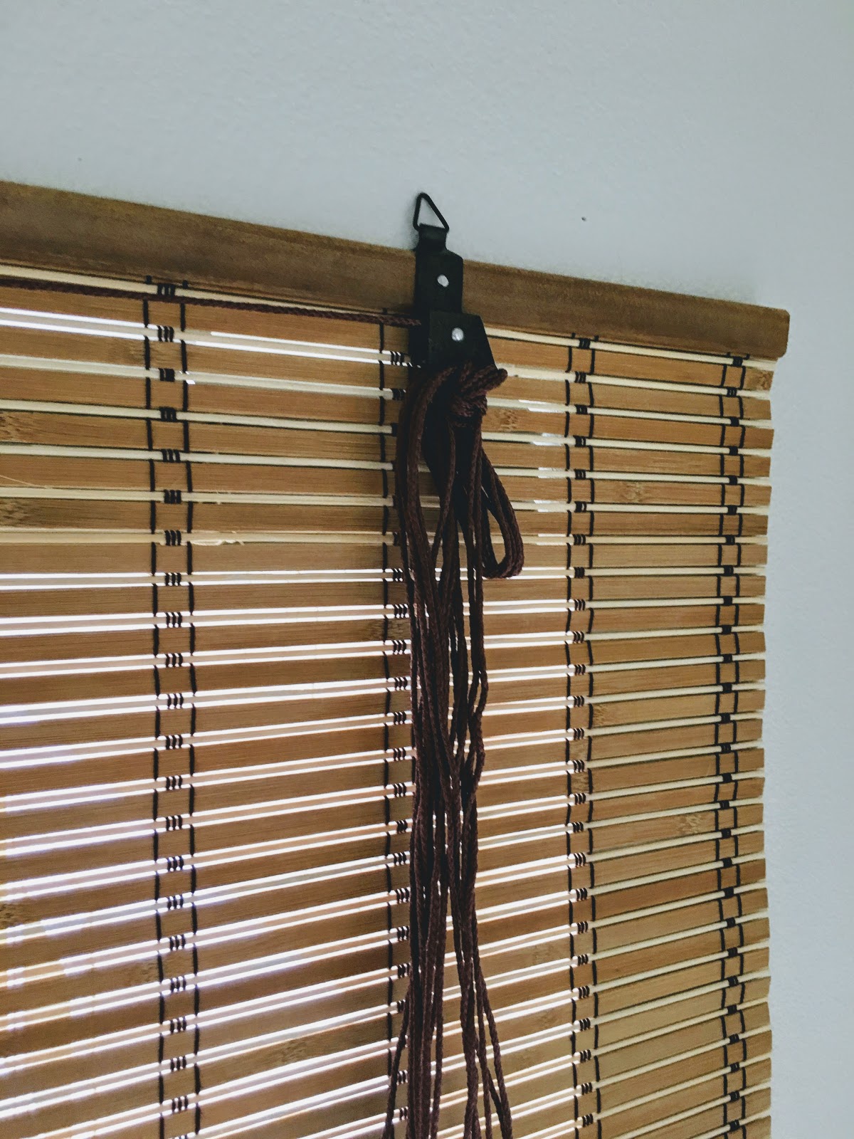 DIY rollup bamboo blinds