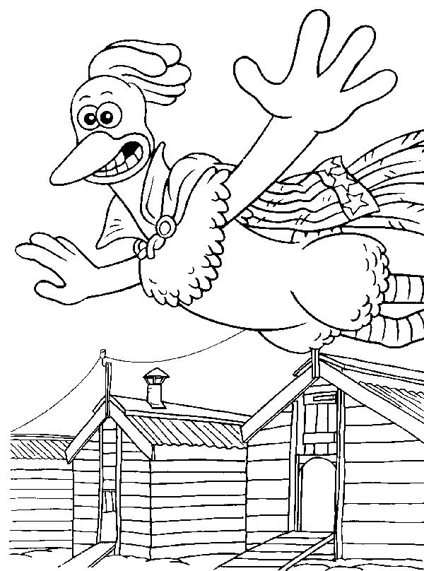 Desenhos de A fuga das galinhas para colorir, pintar, imprimir! Moldes e riscos de a fuga das galinhas