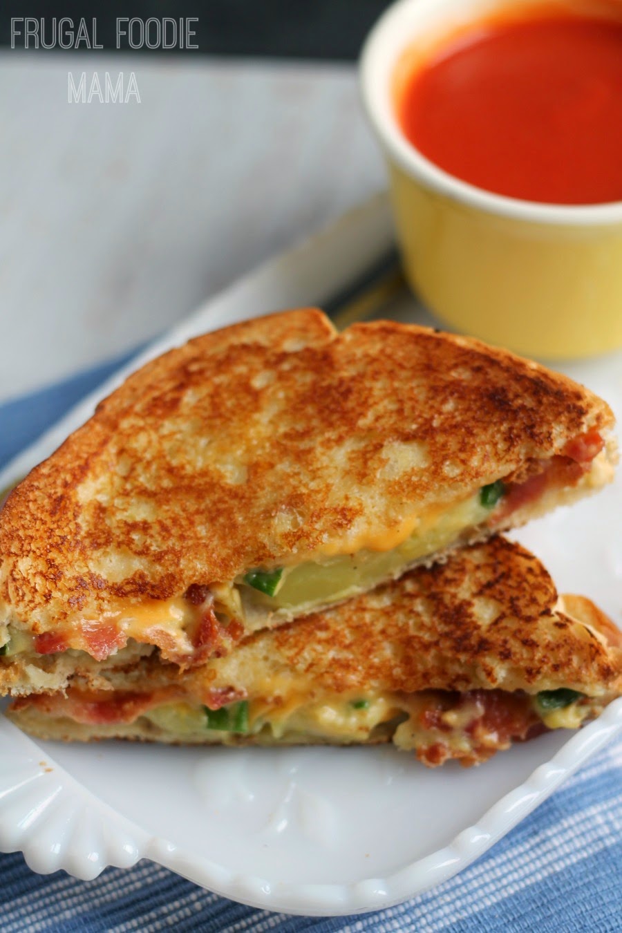 Frugal Foodie Mama Loaded Baked Potato Grilled Cheese