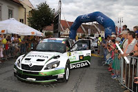 Jan Kopecky si Pavel Dresler - Skoda Fabia S2000 - Raliul Sibiului 2013 - etapa in Campionatul European de Raliuri