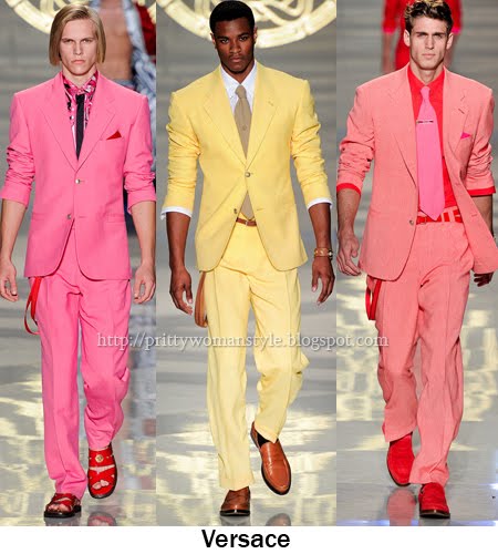 ярки мъжки костюми Versace