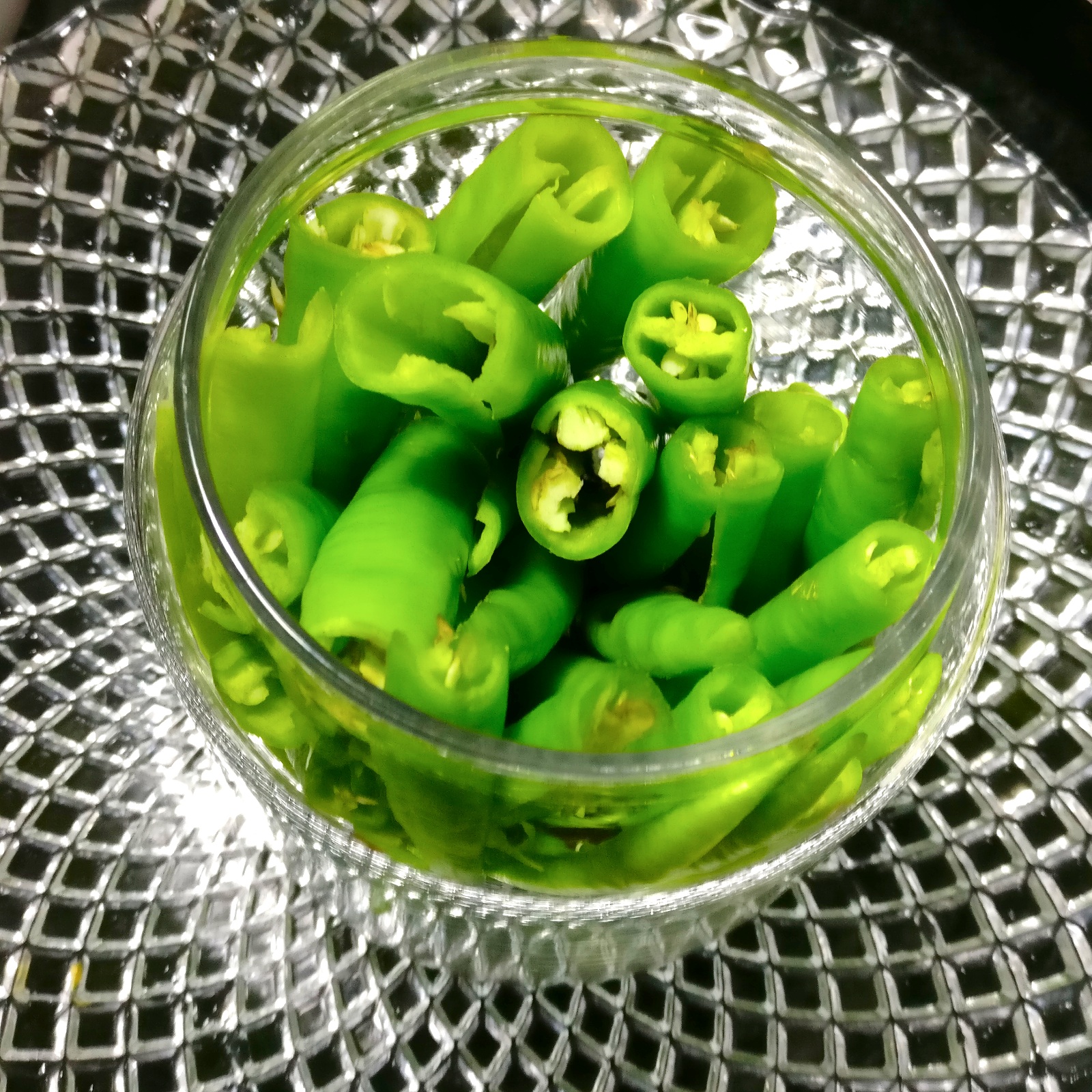 Veg Indian Cooking Pickled Green Chillies