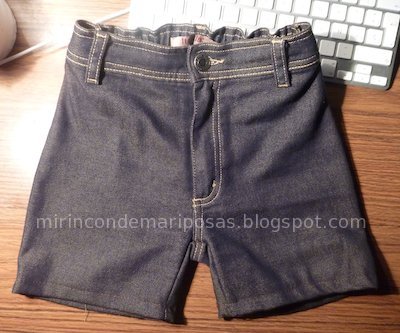 mi rincón de mariposas: Reciclando: de vaquero de adulto a pantalón de niño