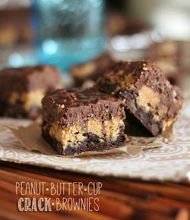 Peanut Butter Cup Crack Brownies by Cookies and Cups.