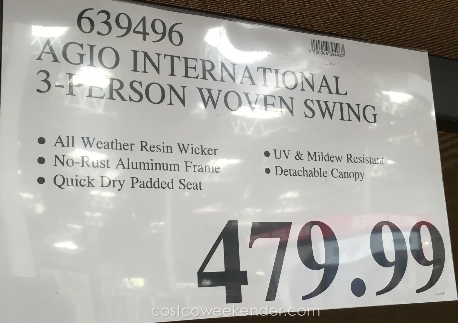 wicker swing costco