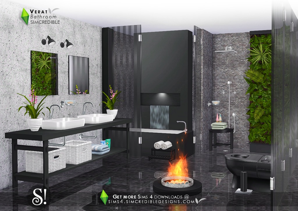 Sims 4 CC's The Best Bathroom by SIMcredible!