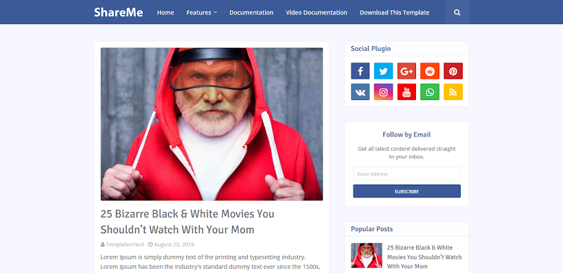 ShareMe Free Blogger Template