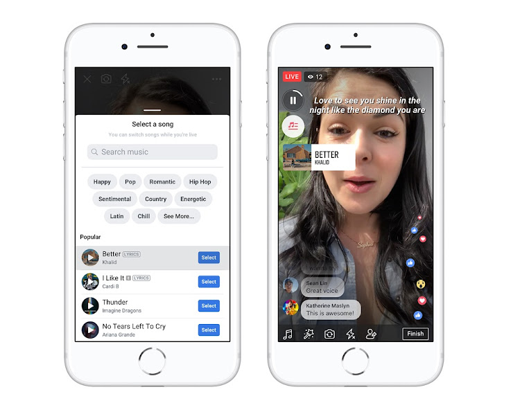 Facebook now lets you add music to your profile and Stories