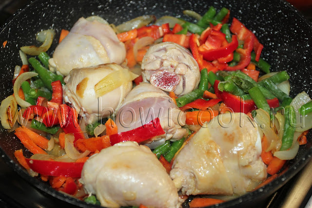 рецепт риса с курицей и овощами с пошаговыми фото