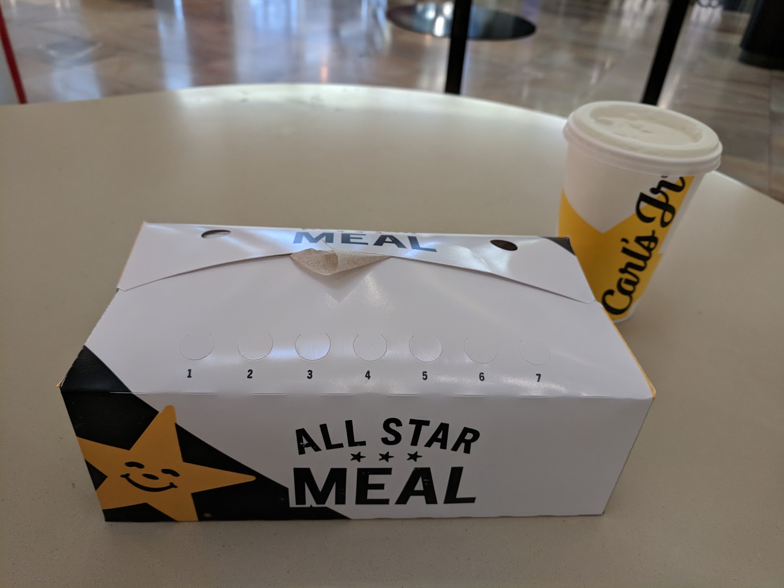 5 All Star Meal from Carl's Jr. Julie's Dining Club