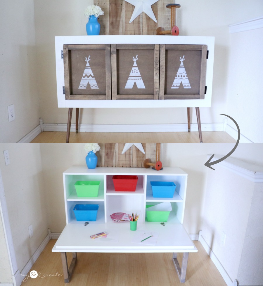 Kids Pull Down Table My Love 2 Create A Beautiful Credenza That Turns Into Kids Pull Down Table