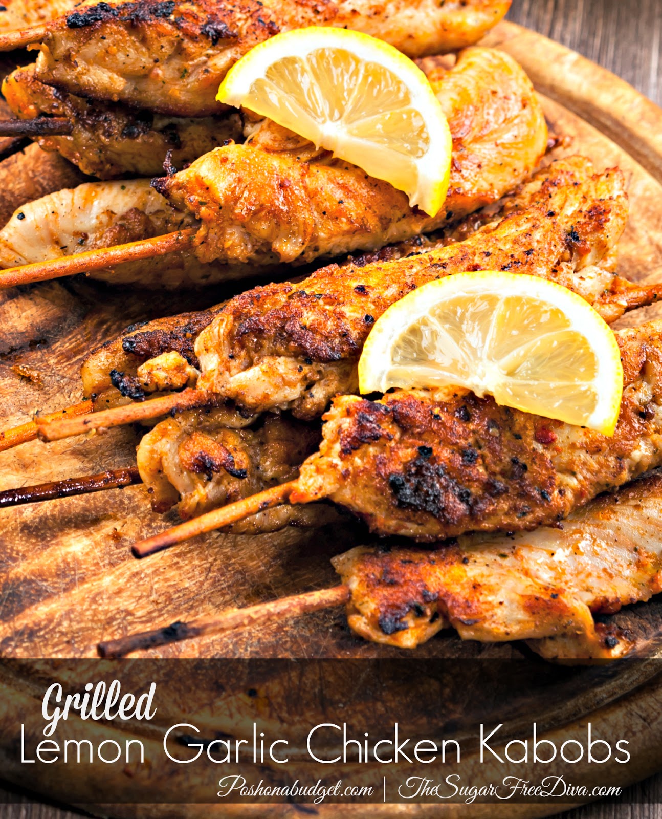 Grilled Lemon Garlic Chicken Kabobs Grilled Lemon Garlic Chicken Kabobs