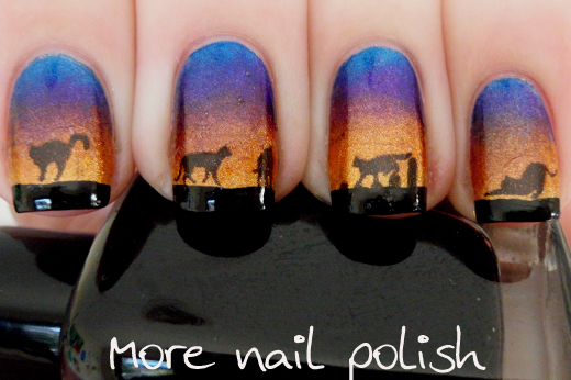 Nail Art │ Halloween in inverted colours [Challenge] / Polished