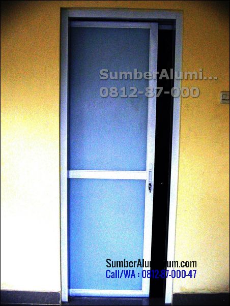 Pintu Aluminium Panel ACP di Geser