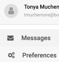 image of preference selection for School Messenger