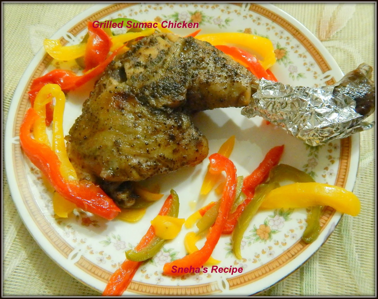 Grilled Sumac Chicken Middle Eastern Cuisine Sneha's Recipe